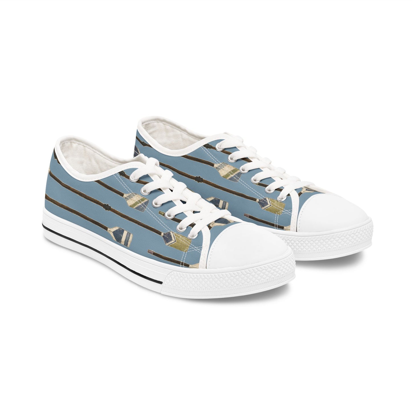 Preppy Rowing Oar Low-Top Canvas Trainers – Heritage Blue