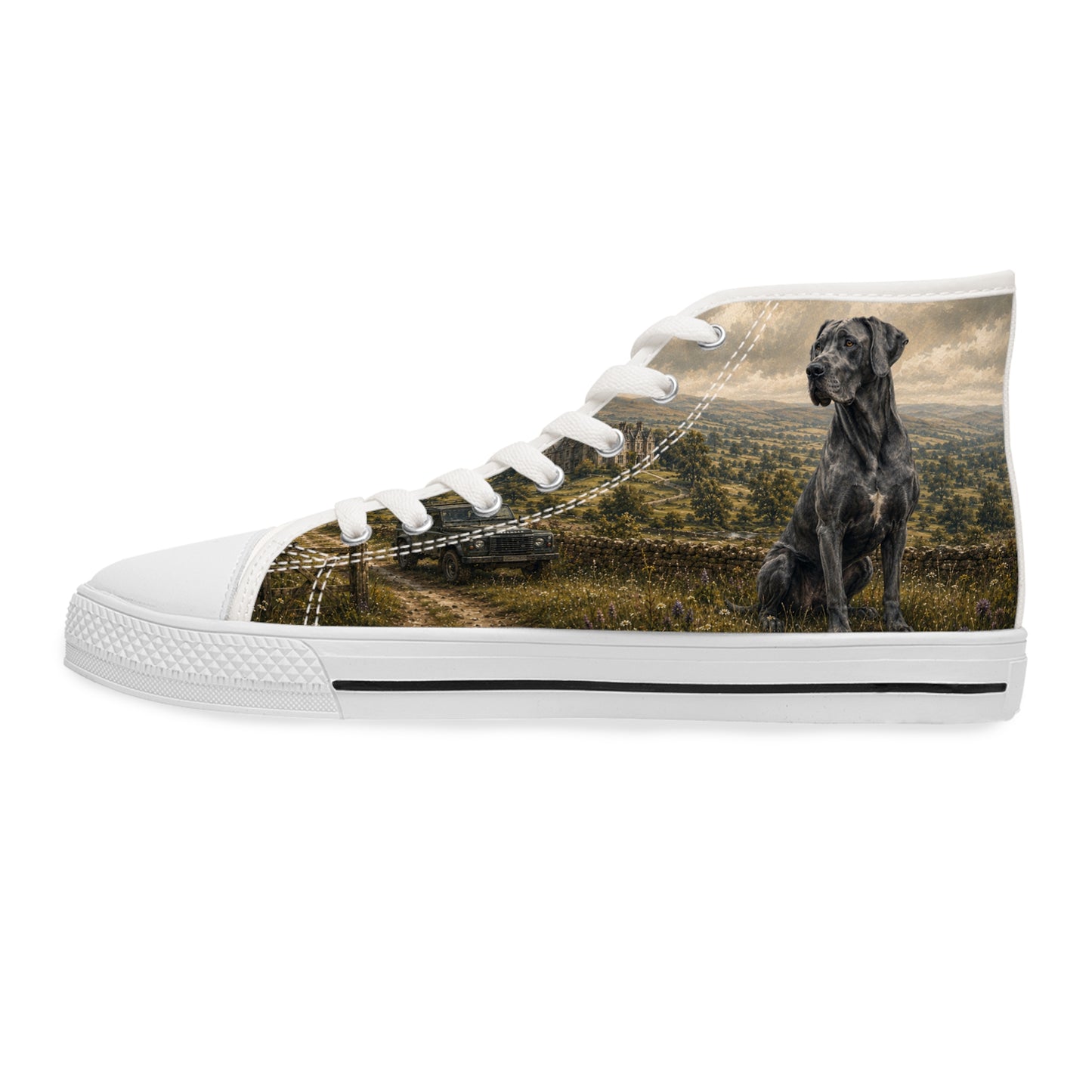 Women's Blue Great Dane Countryside High Top Sneakers