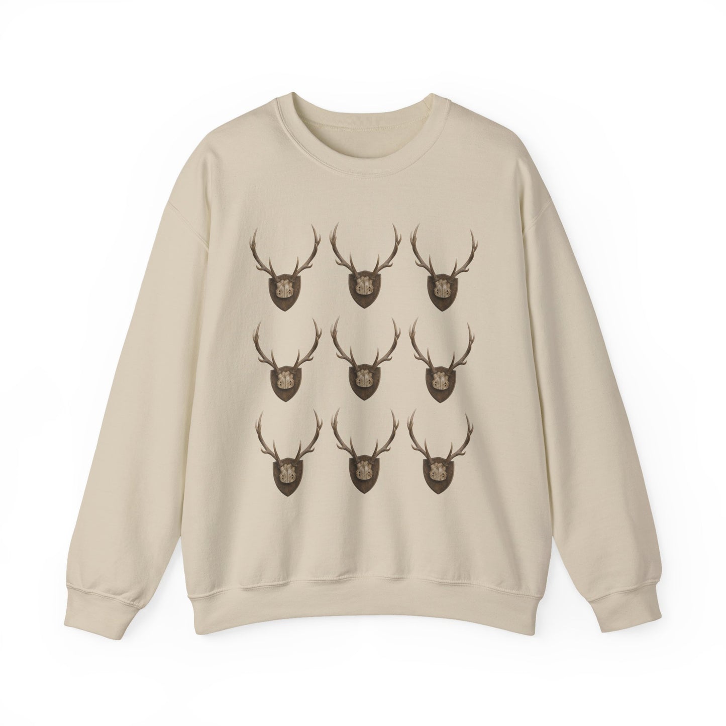 Deer Antler Crest Crewneck Sweatshirt