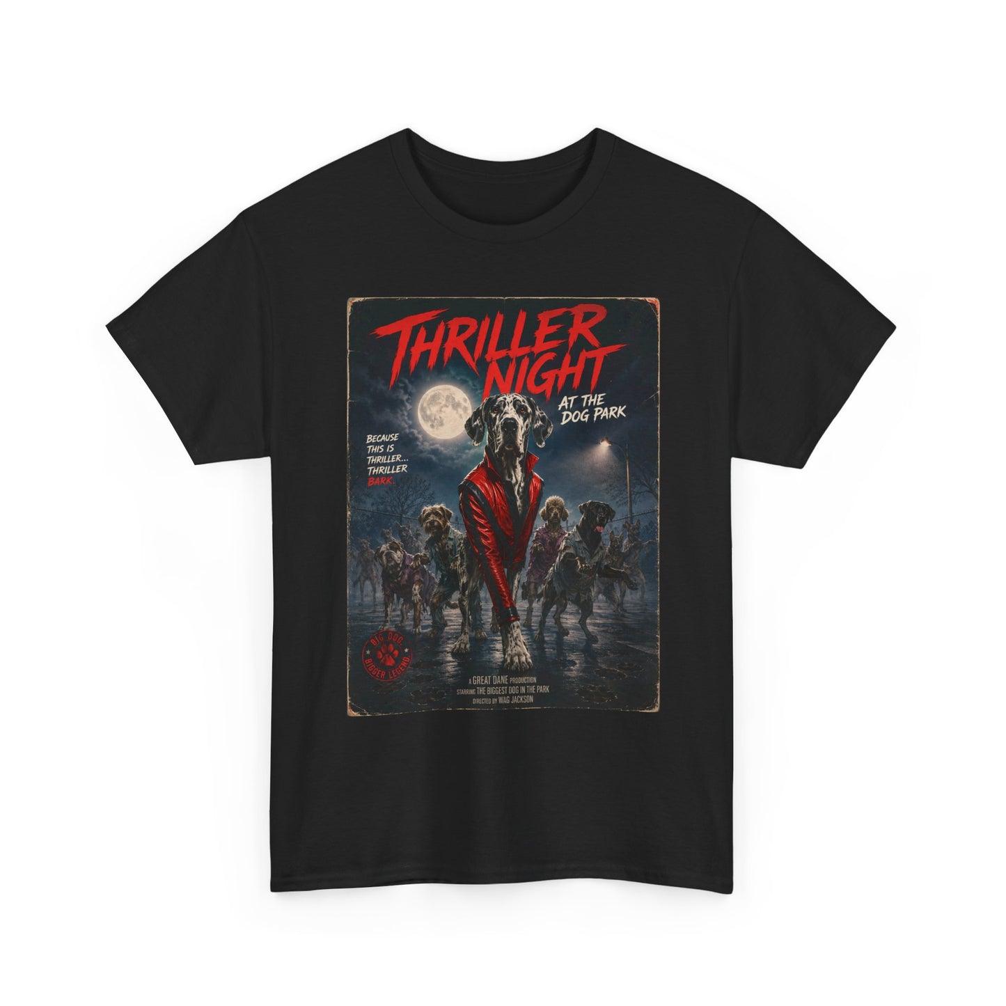 Thriller Night At The Dog Park Great Dane Movie Parody T Shirt