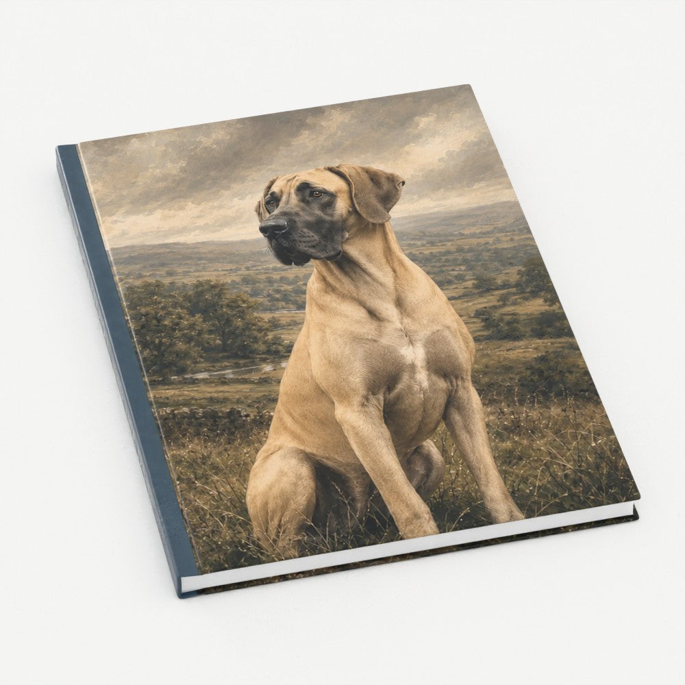 Fawn Great Dane British Heritage A5 Hardback Notebook