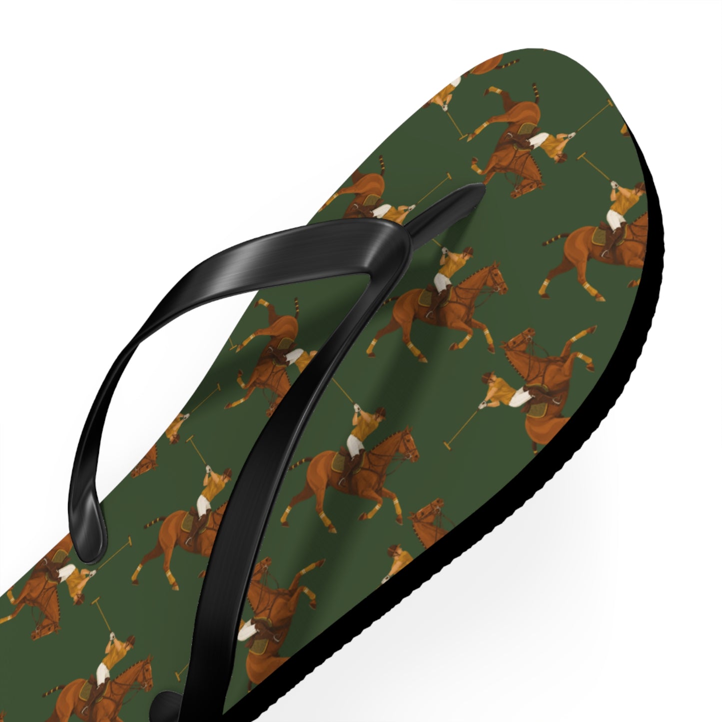 Polo Match Pattern Flip-Flops -Womens