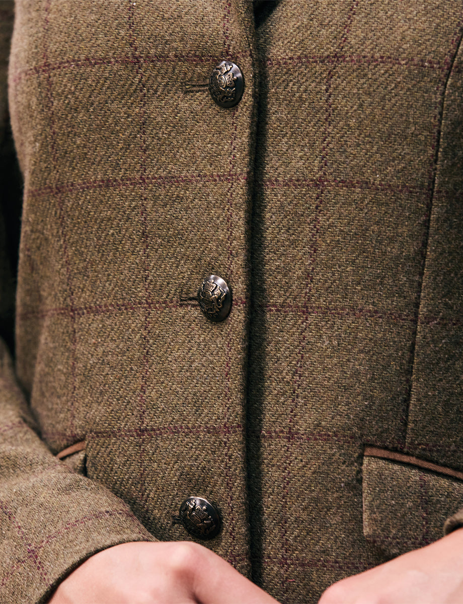 Dublin Albany Tweed Tailored Riding Jacket – Brown – product view 12