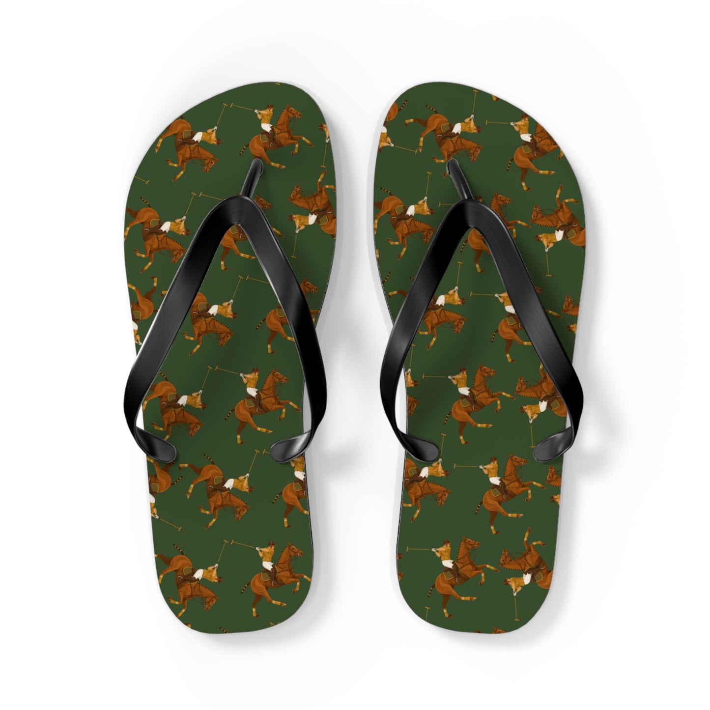 Polo Match Pattern Flip-Flops -Womens
