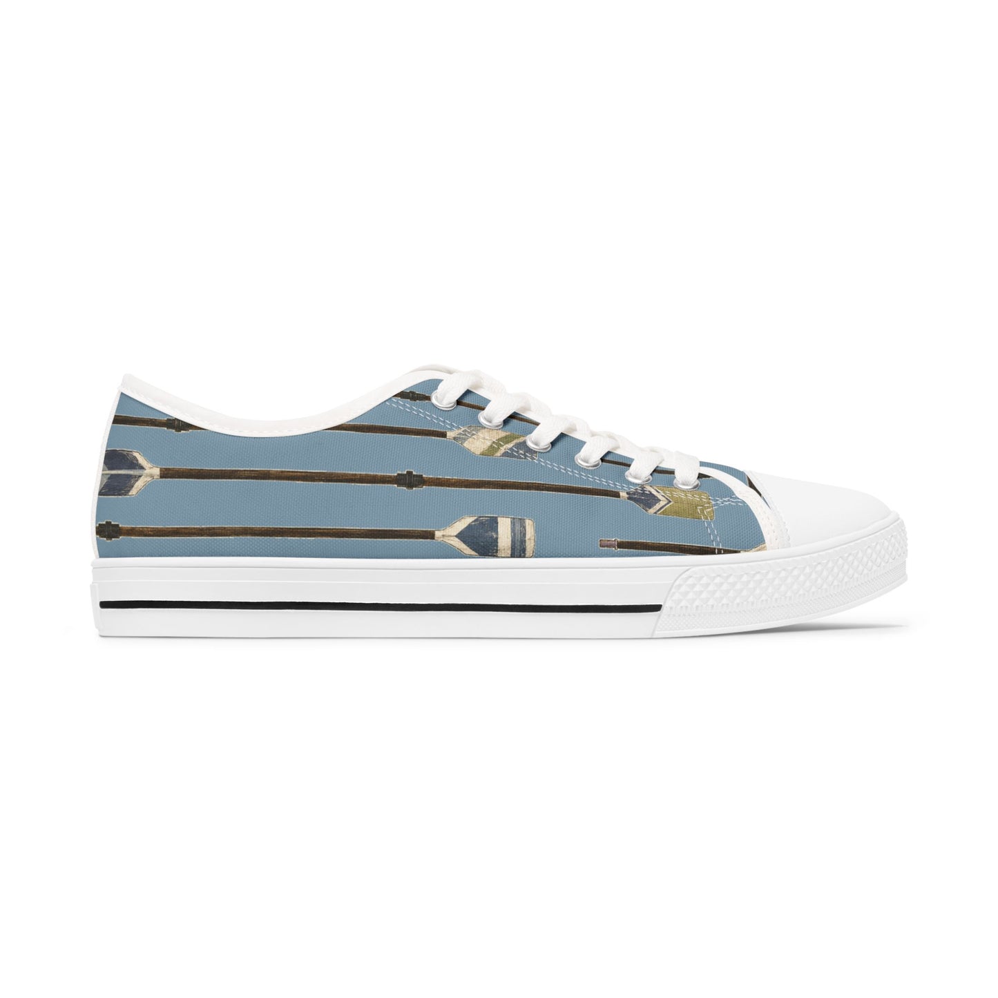 Preppy Rowing Oar Low-Top Canvas Trainers – Heritage Blue