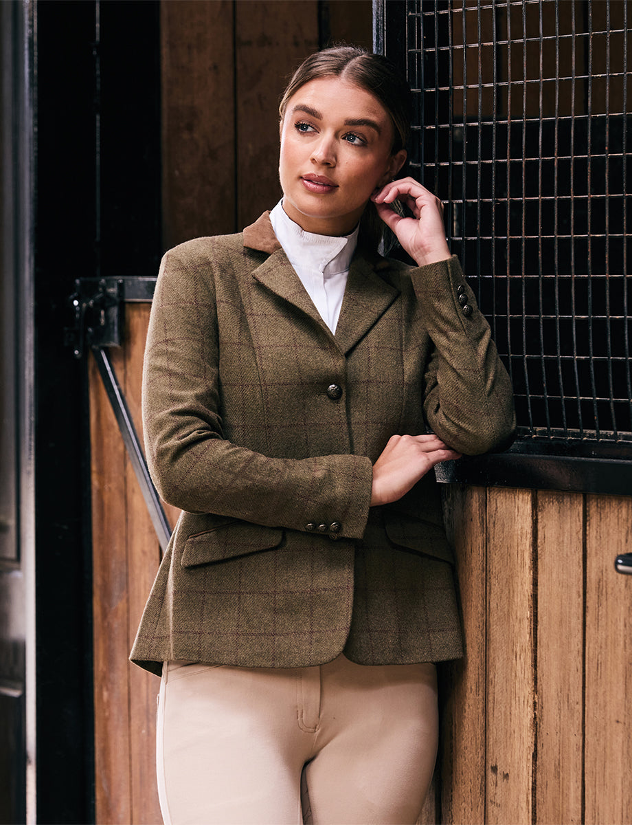 Dublin Albany Tweed Tailored Riding Jacket – Brown – product view 9