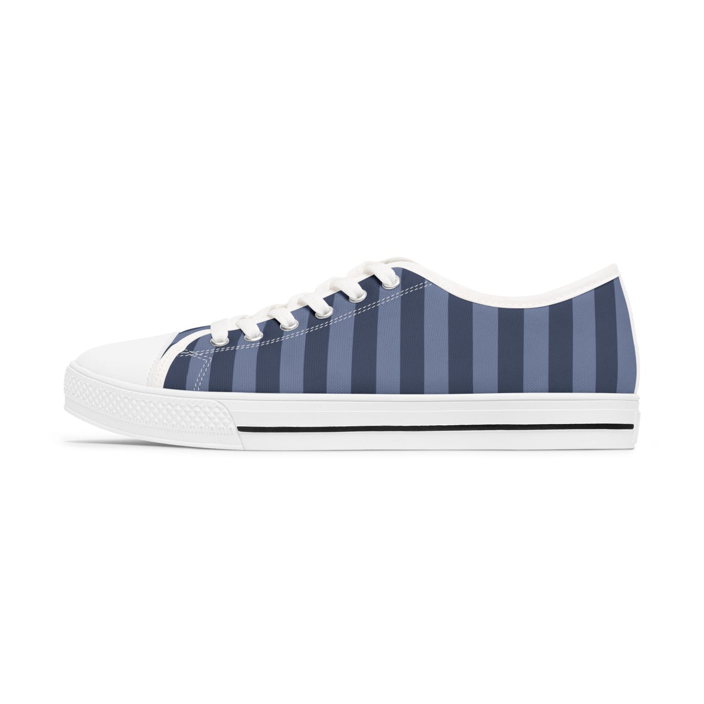 Preppy Navy Stripe Low-Top Canvas Trainers