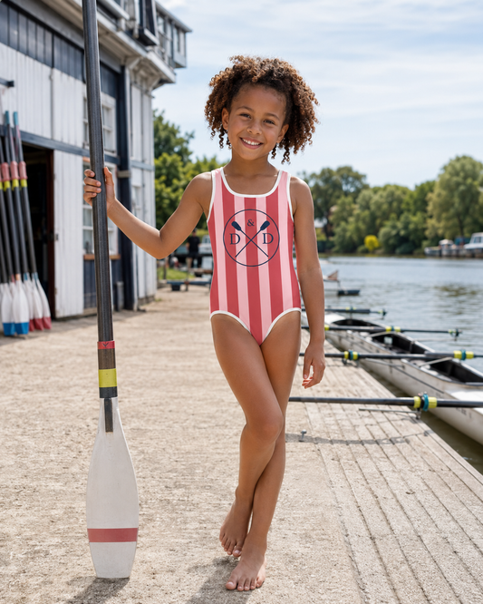 The Developer & The Dane Kids’ Rowing Club Stripe Swimsuit