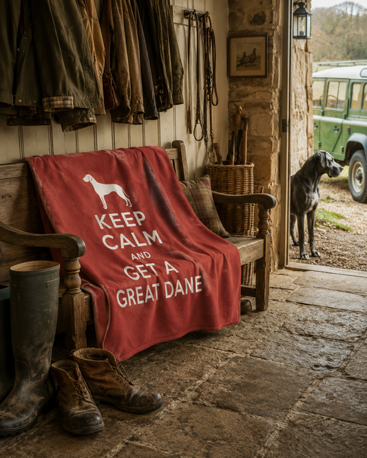 Keep Calm and Get a Great Dane Throw Blanket