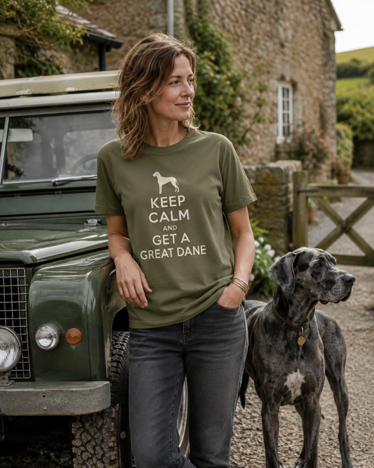 Keep Calm and Get a Great Dane Women’s Relaxed-Fit T-Shirt