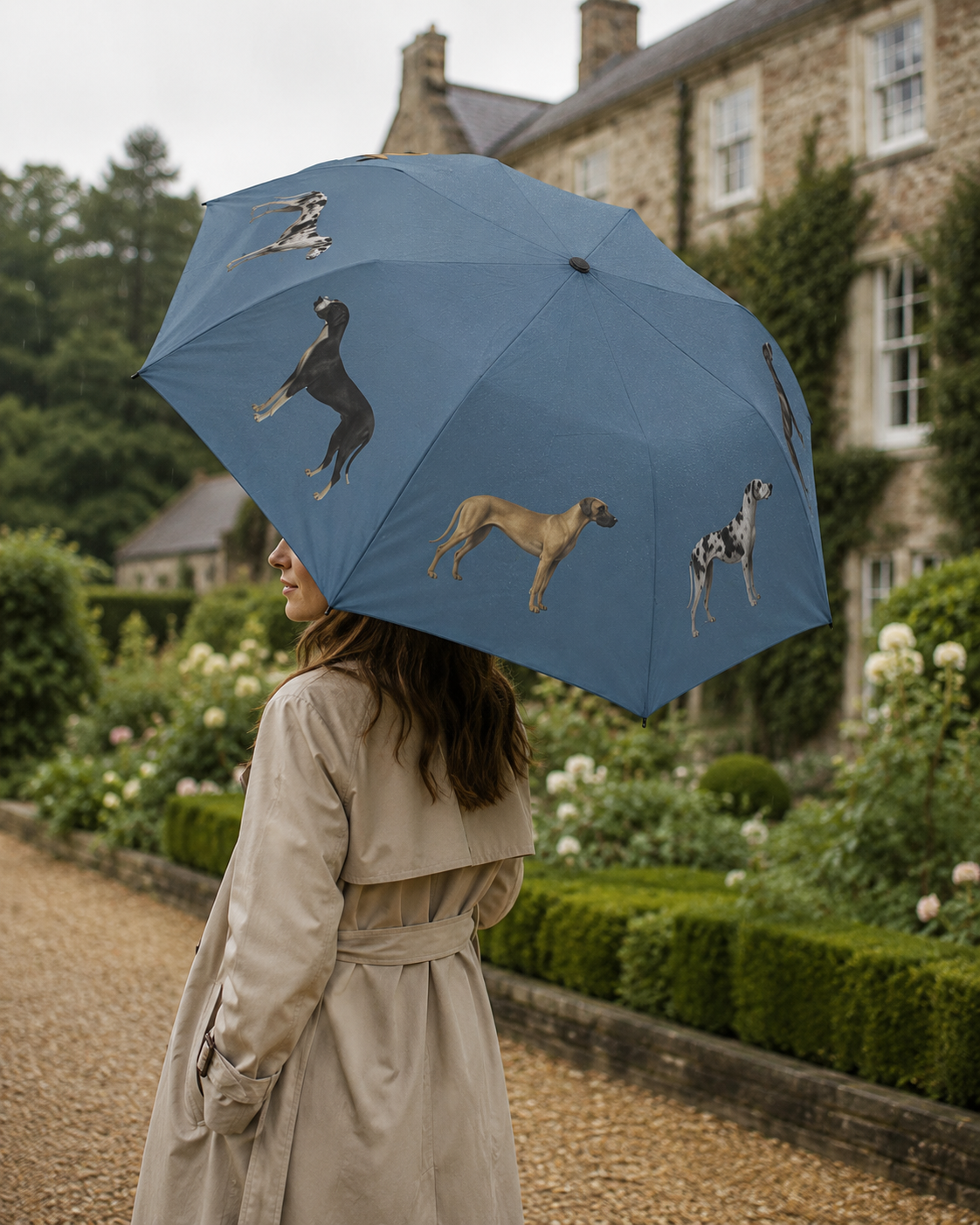 Great Dane Foldable Umbrella in Heritage Blue
