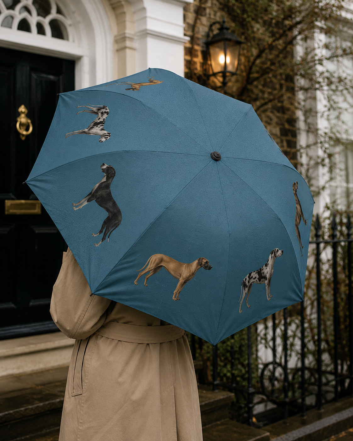Great Dane Foldable Umbrella in Heritage Blue