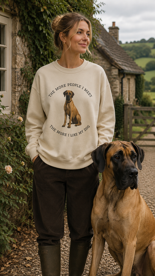 Fawn Great Dane Crewneck Sweatshirt