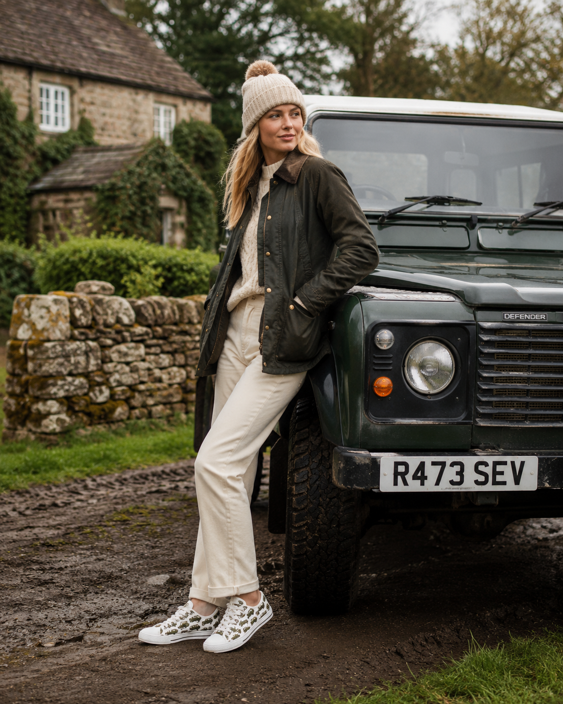 Low Top Sneakers Defender Jeep Vintage Green - Womens