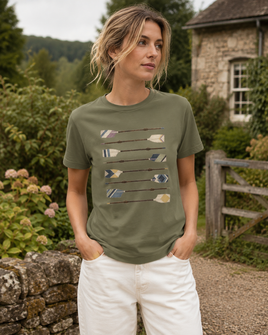 Vintage Rowing Oars Women’s T-Shirt – Preppy Heritage Design
