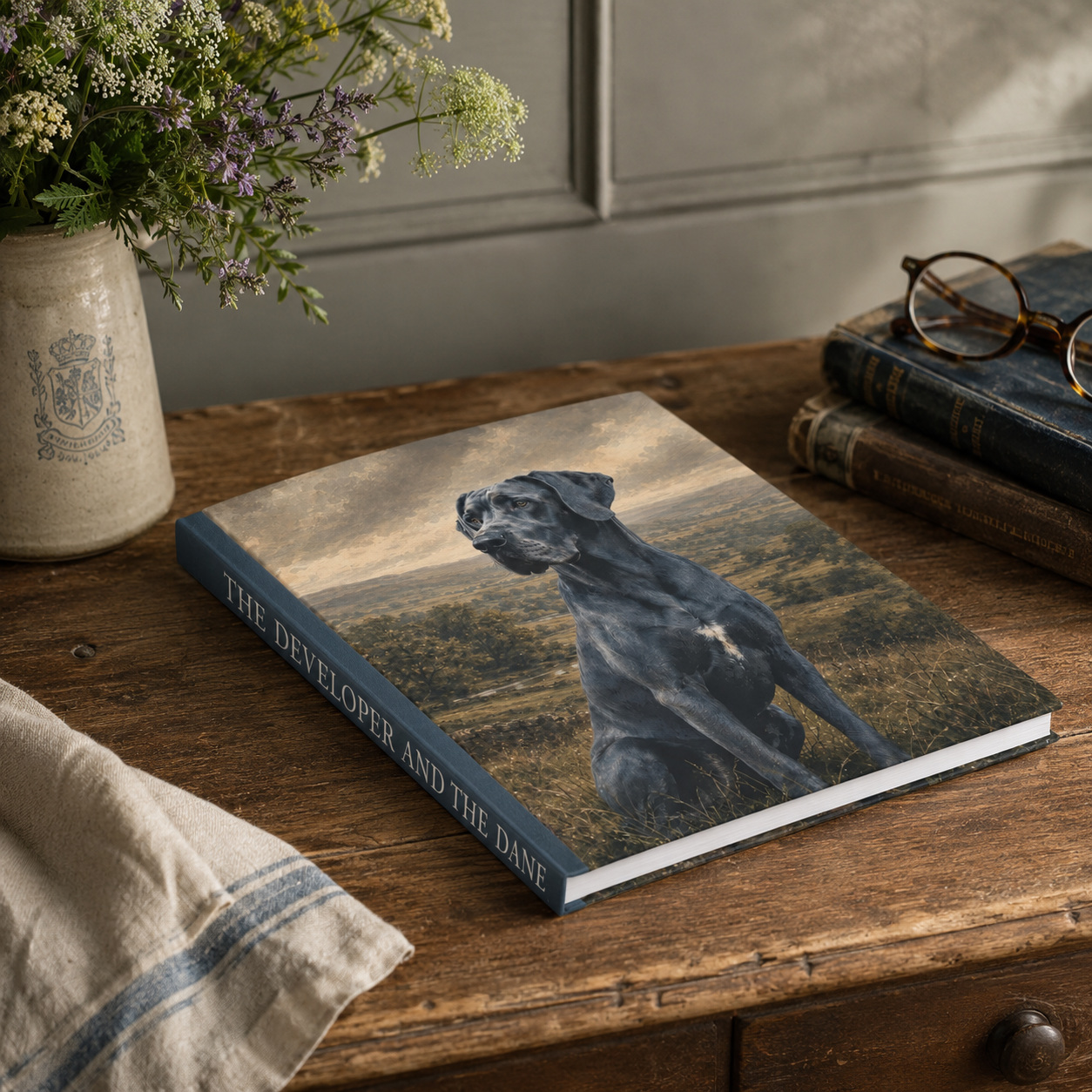 Blue Great Dane British Heritage A5 Hardback Notebook