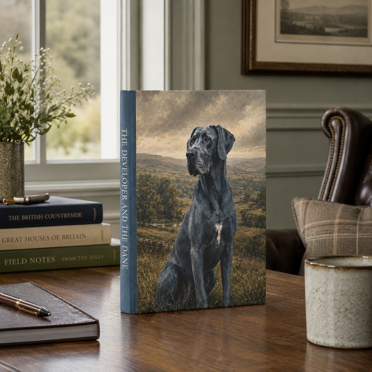 Blue Great Dane British Heritage A5 Hardback Notebook