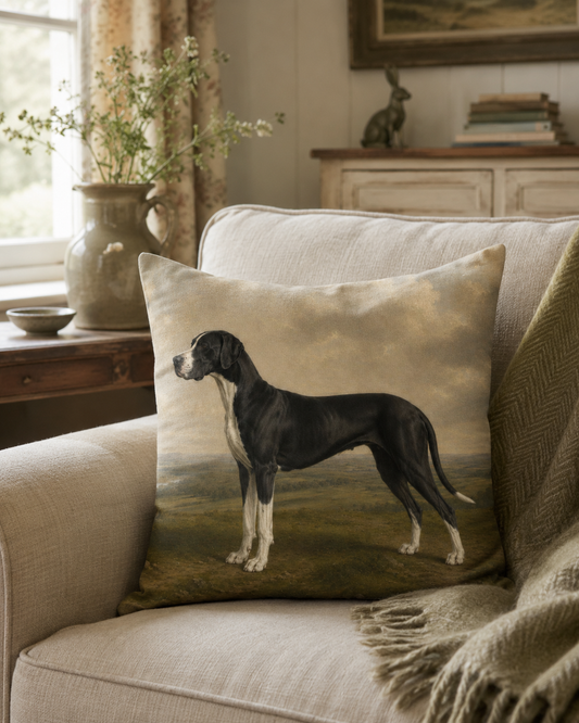 Vintage Mantle Great Dane Portrait Cushion