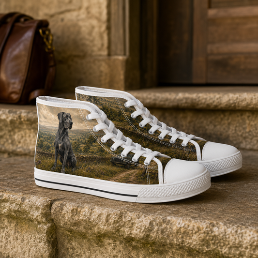Women's Blue Great Dane Countryside High Top Sneakers