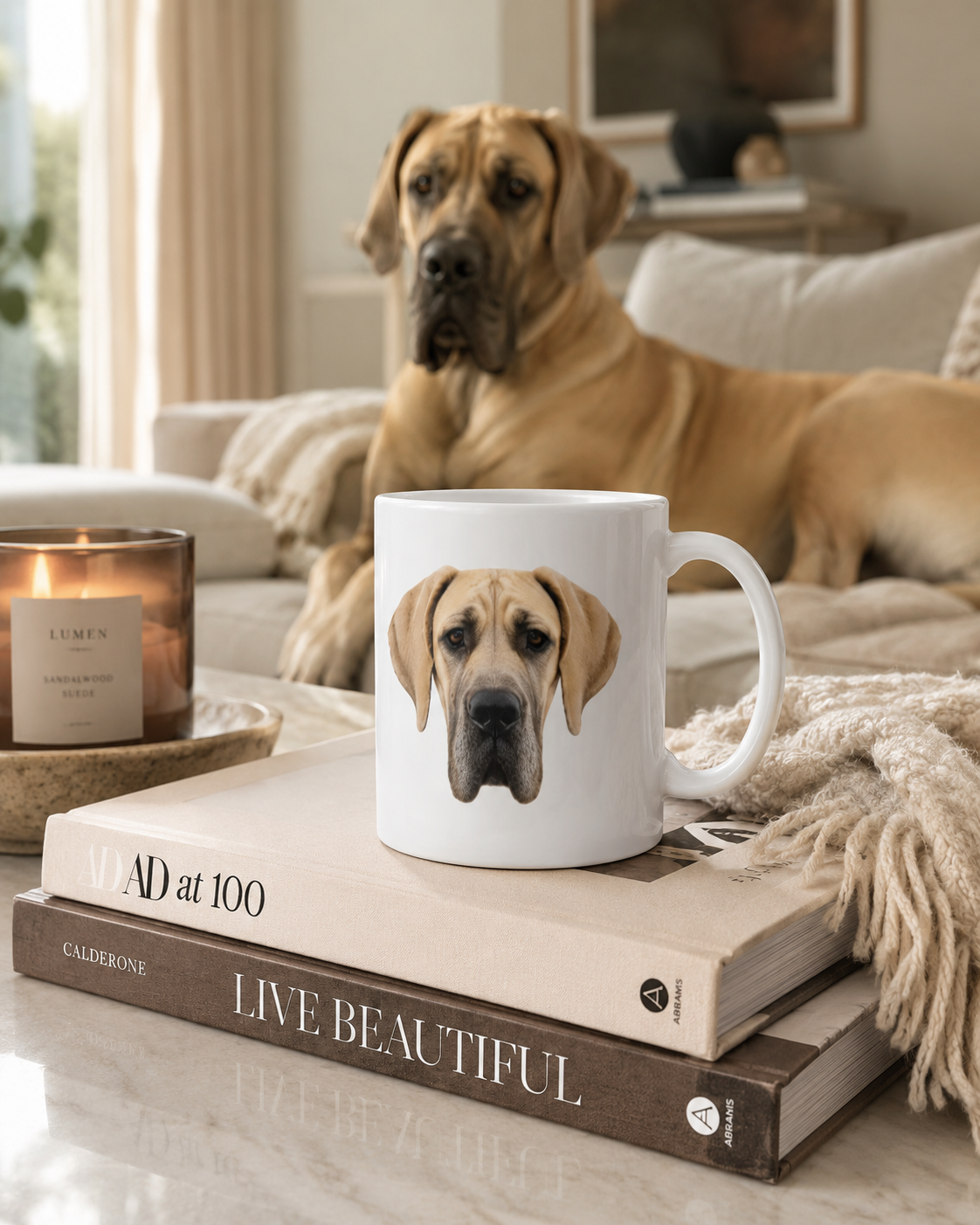 Fawn Great Dane Mug, Dog Lover Gift
