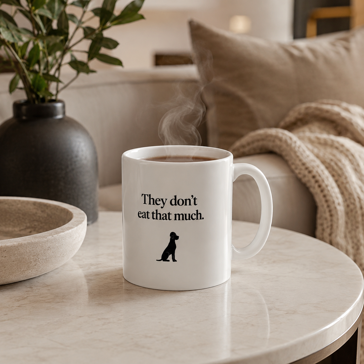 'They Don’t Eat That Much Mug' Funny Great Dane Mug, Big Dog Owner Gift