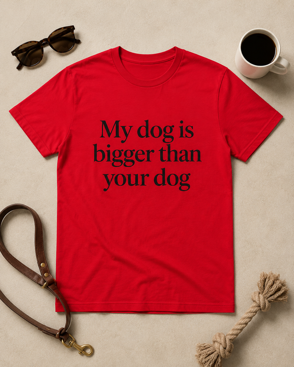 My Dog Is Bigger Than Your Dog T-Shirt, Funny Dog Owner Shirt, Large Dog Tee, Great Dane Gift, Bold Statement Shirt