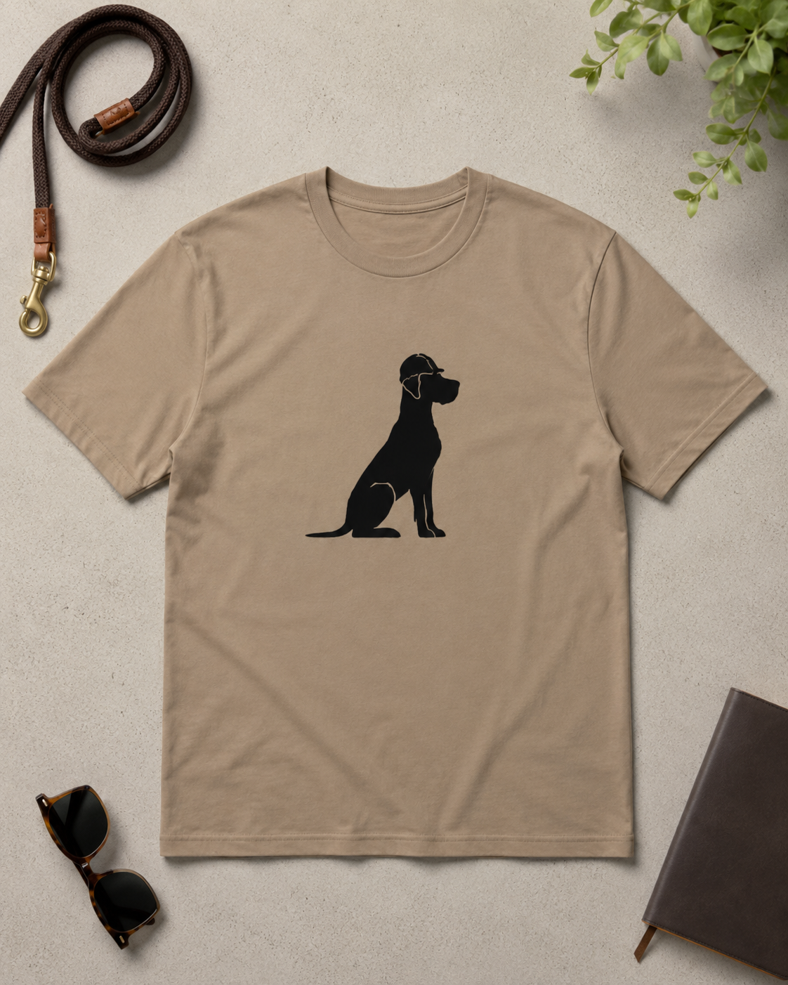 Unisex Great Dane T-Shirt, Dog Lover Shirt, Minimalist Logo Tee, Developer & The Dane