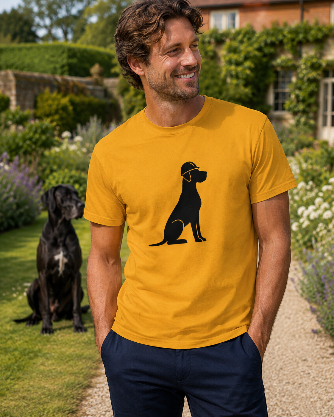 Unisex Great Dane T-Shirt, Dog Lover Shirt, Minimalist Logo Tee, Developer & The Dane