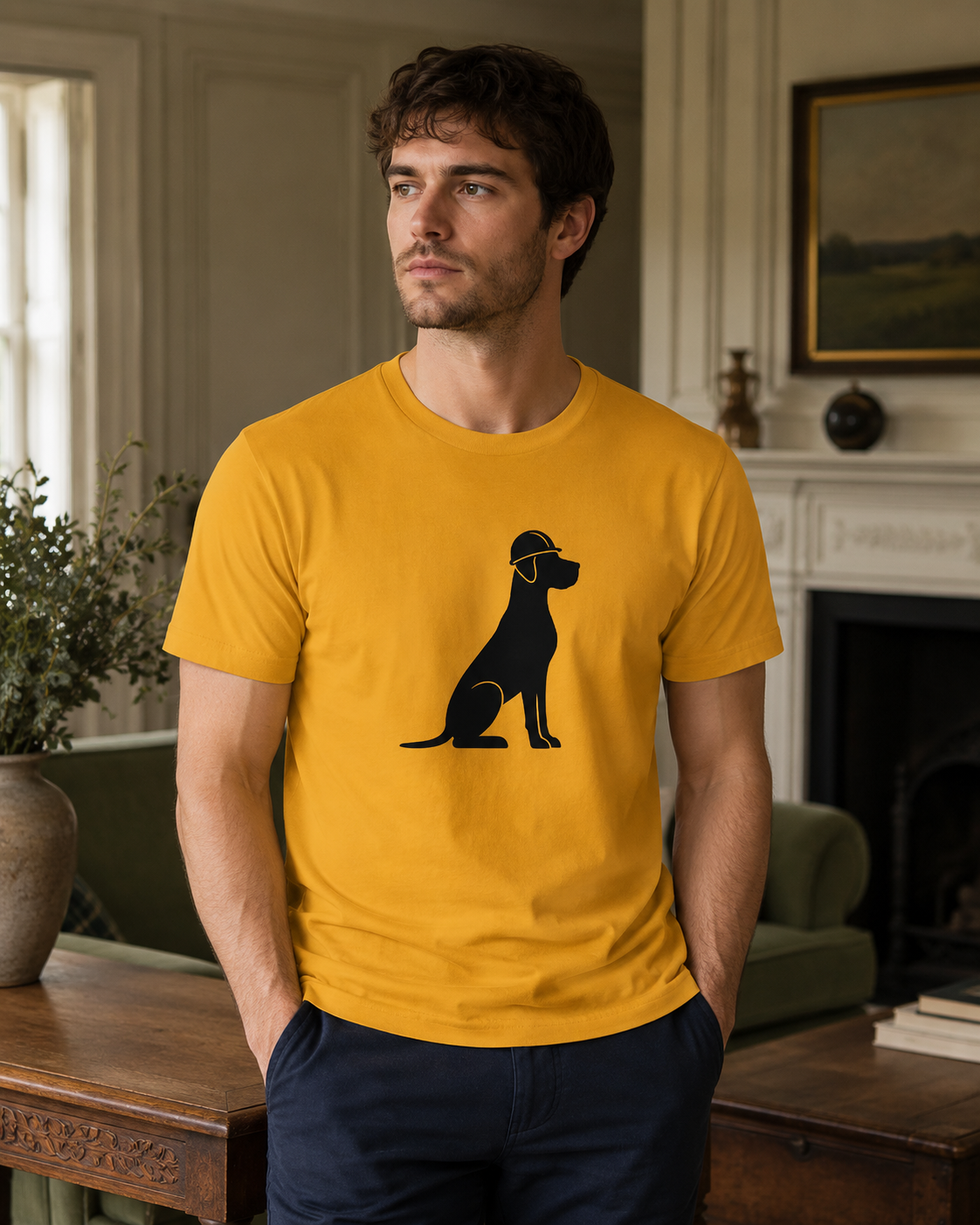Unisex Great Dane T-Shirt, Dog Lover Shirt, Minimalist Logo Tee, Developer & The Dane