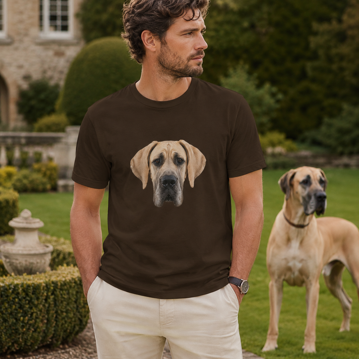 Great Dane T-Shirt, Fawn Great Dane Shirt, Dog Lover Gift, Gift for Dog Mum or Dad