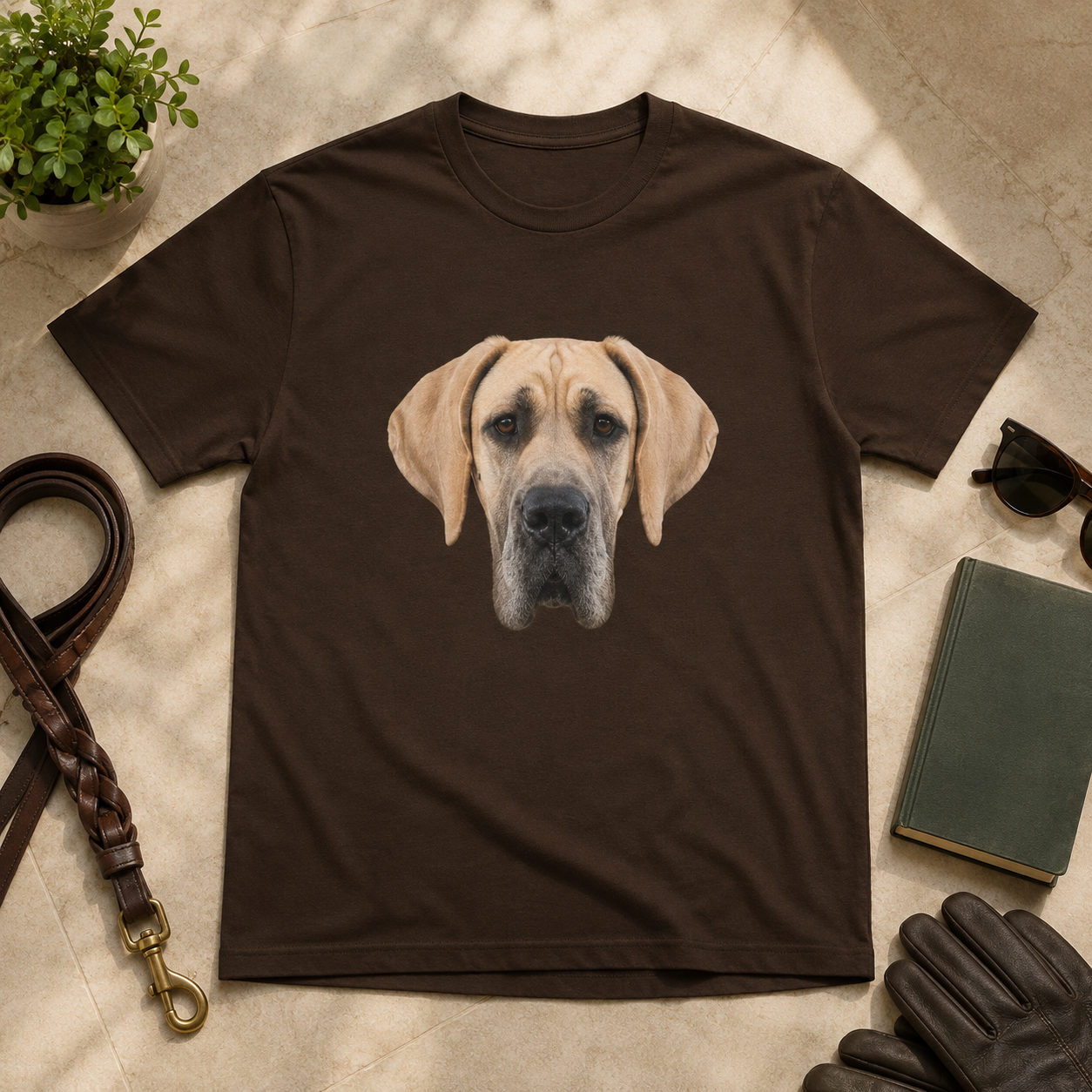Great Dane T-Shirt, Fawn Great Dane Shirt, Dog Lover Gift, Gift for Dog Mum or Dad