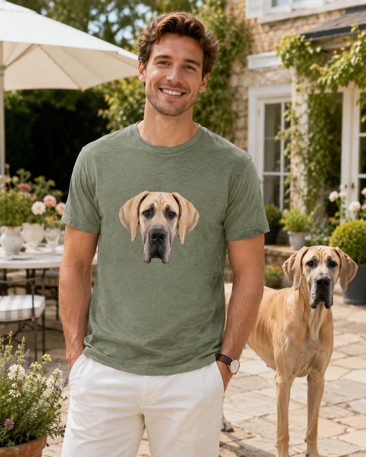 Great Dane T-Shirt, Fawn Great Dane Shirt, Dog Lover Gift, Gift for Dog Mum or Dad