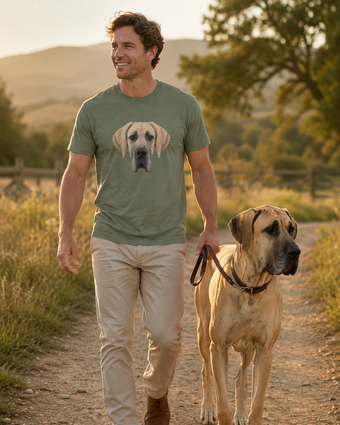 Great Dane T-Shirt, Fawn Great Dane Shirt, Dog Lover Gift, Gift for Dog Mum or Dad