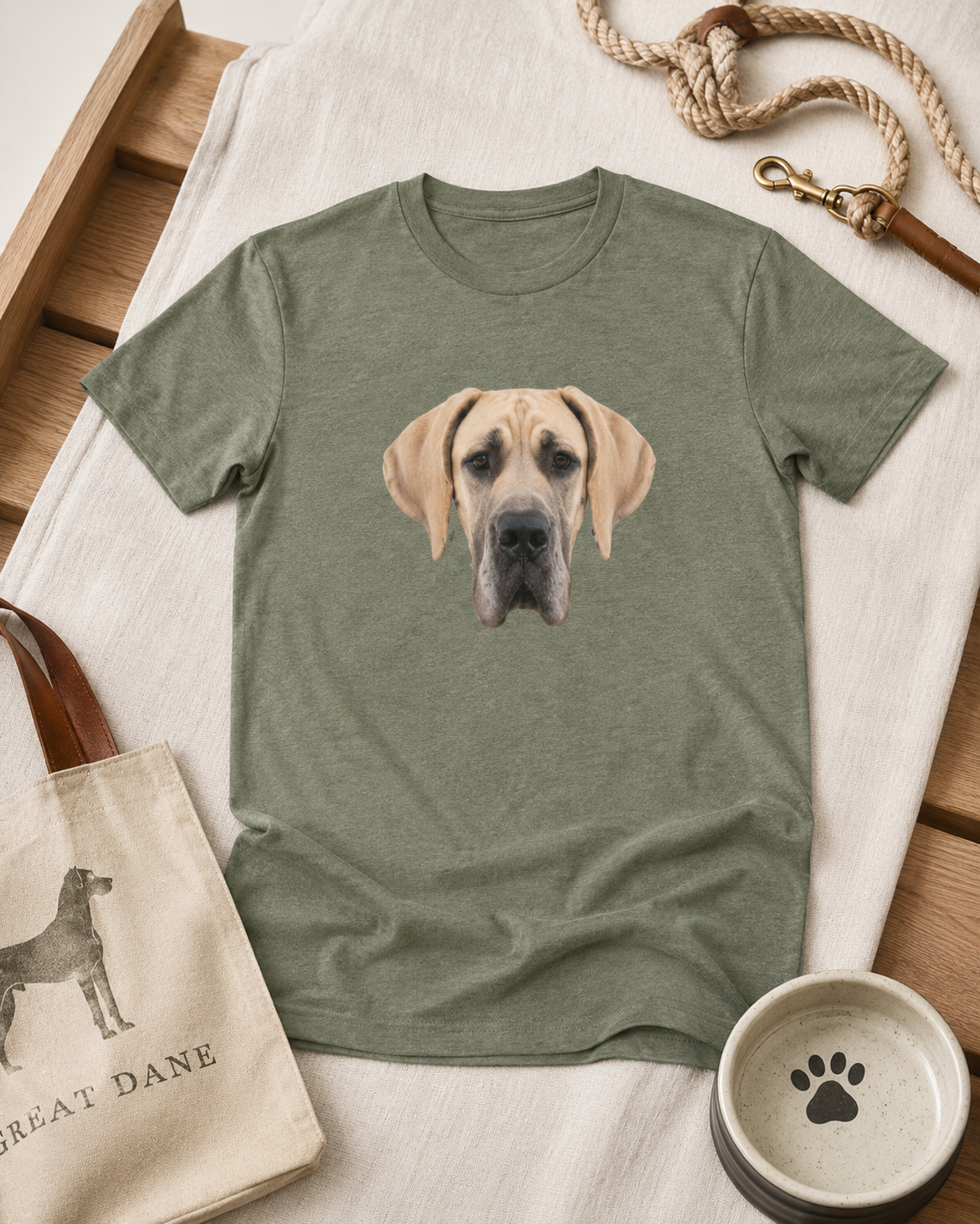 Great Dane T-Shirt, Fawn Great Dane Shirt, Dog Lover Gift, Gift for Dog Mum or Dad