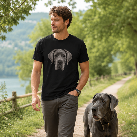 Blue Great Dane T Shirt, Dog Lover Gift, Gift for Dog Mum or Dad