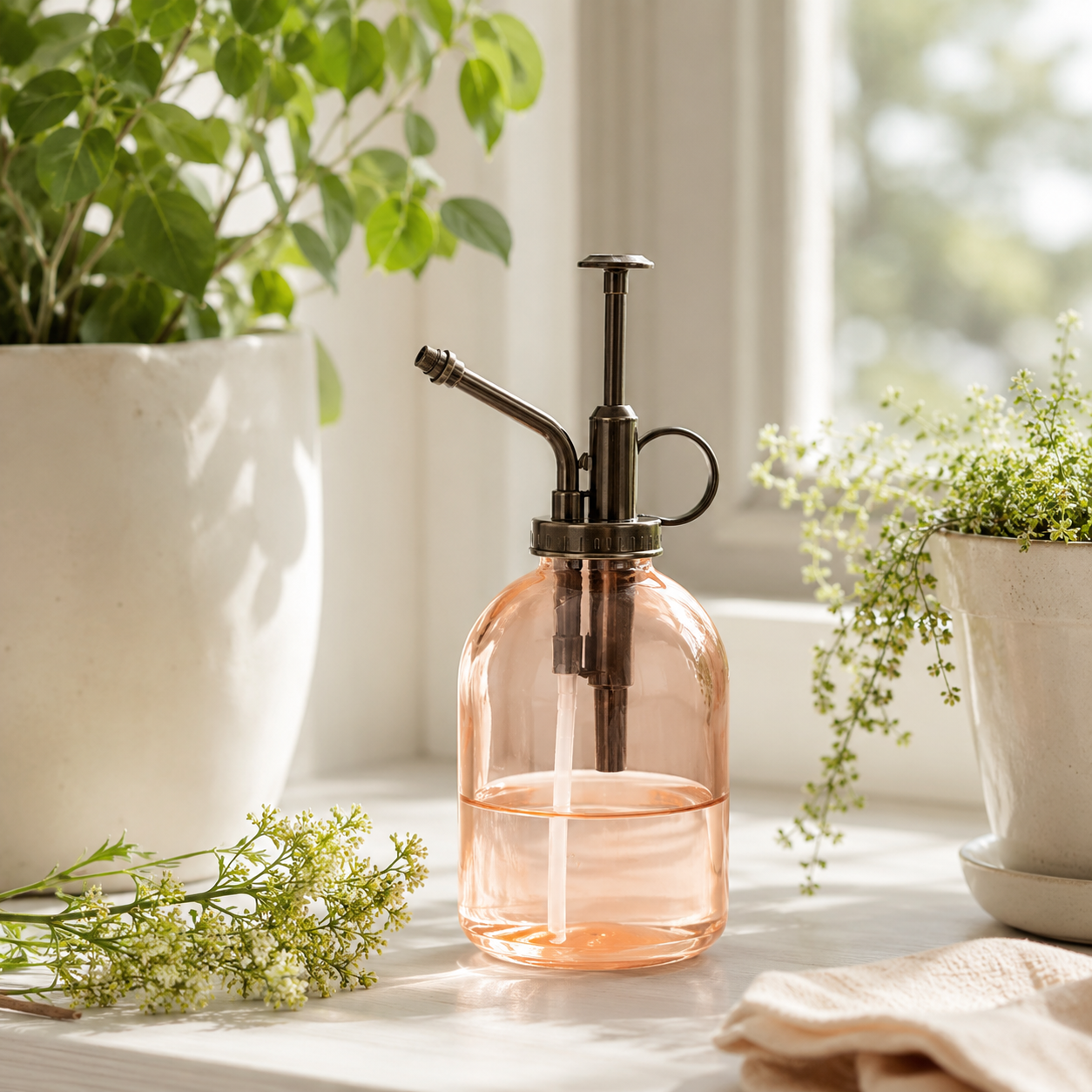Pink Minimalist Glass Plant Mister