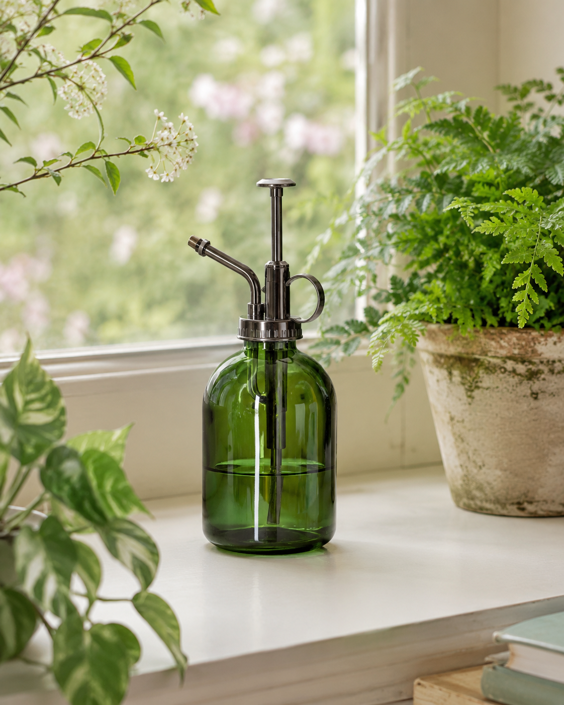 Green Minimalist Glass Plant Mister