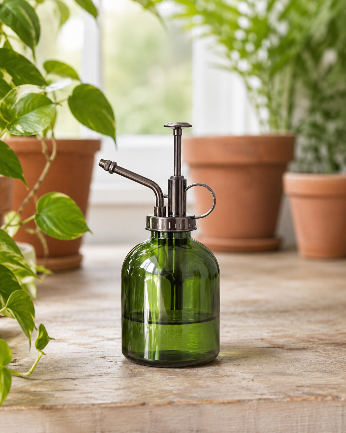 Green Minimalist Glass Plant Mister