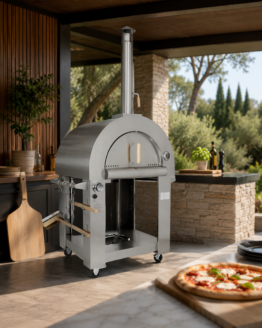 Stainless Steel Garden Pizza Oven with Accessories