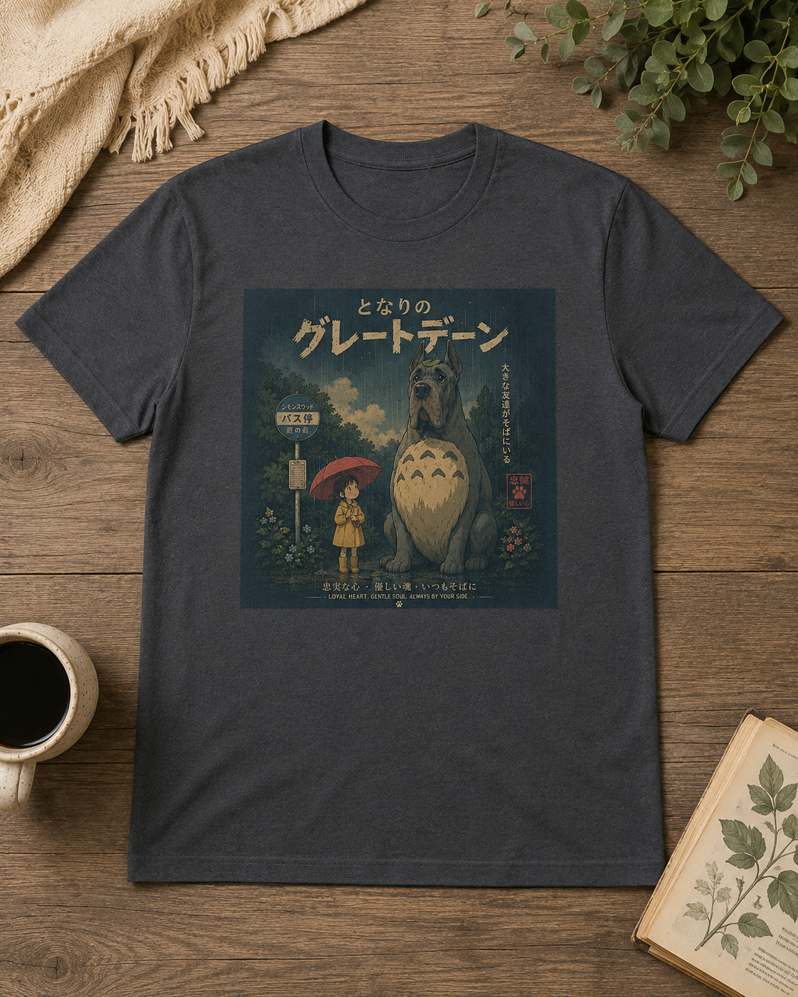 Japanese-Inspired Great Dane T-Shirt – Loyal Heart Dog Lover Tee