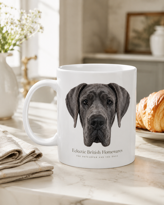 Blue Great Dane Mug, Dog Lover Gift