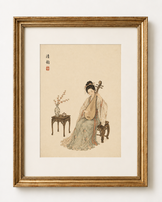 Japanese Wall Art – The Lute Player