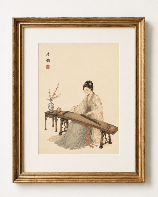 Japanese Wall Art – The Guzheng Player