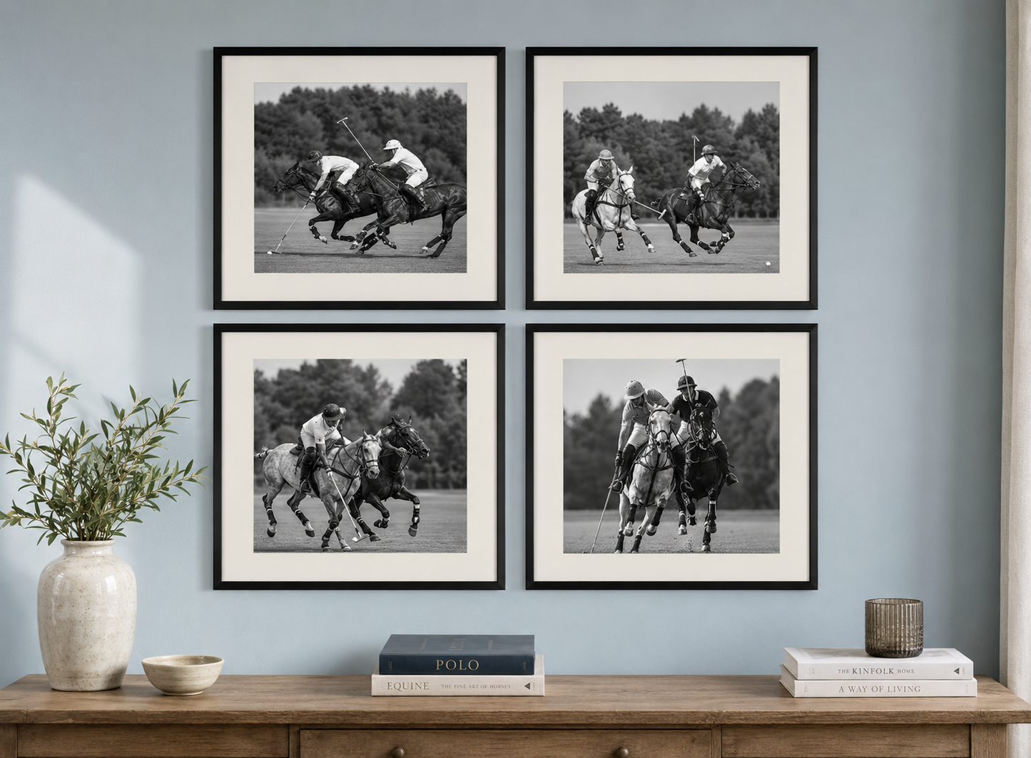 Polo at Full Gallop I — Mounted Art Print