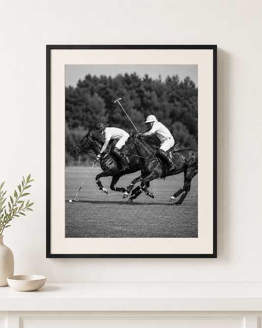 Polo at Full Gallop I — Mounted Art Print