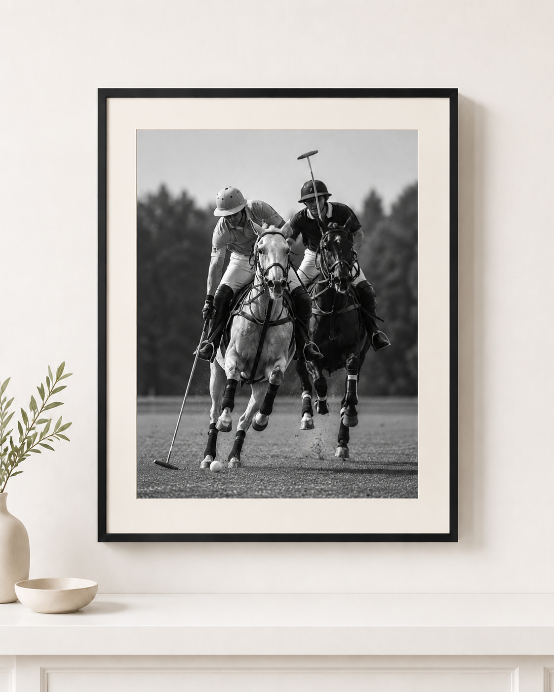 Polo at Full Gallop III — Mounted Art Print