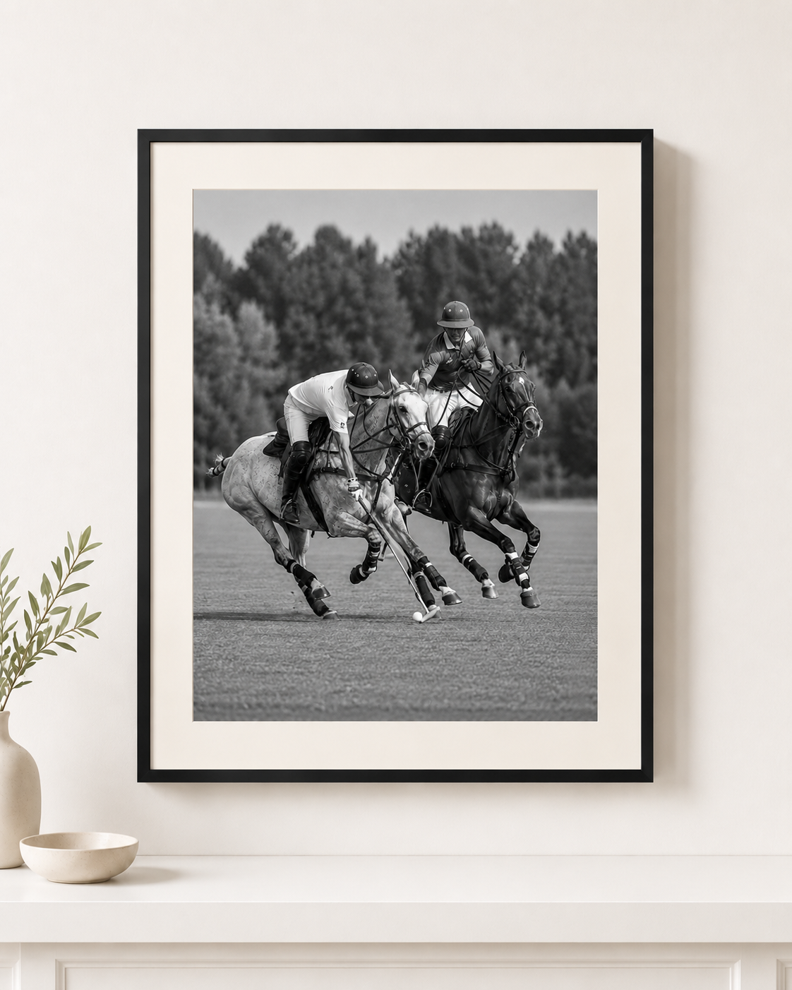 Polo at Full Gallop IV — Mounted Art Print