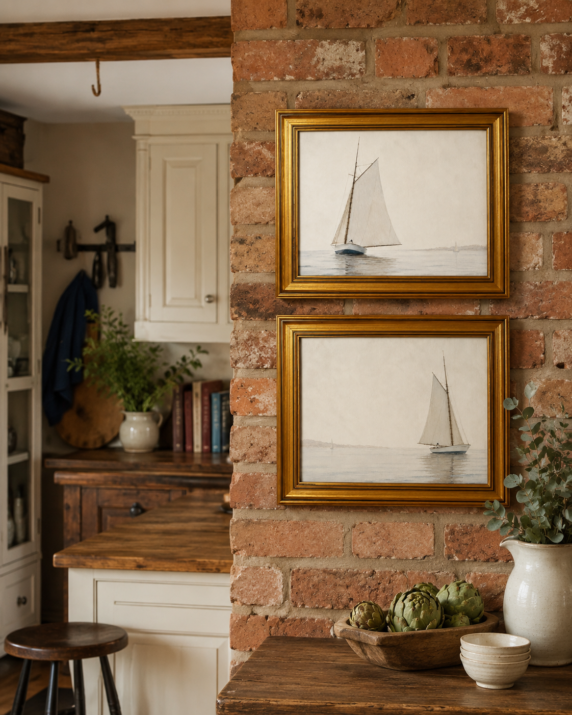 Quiet Waters II — Sailboat Mounted Art Print