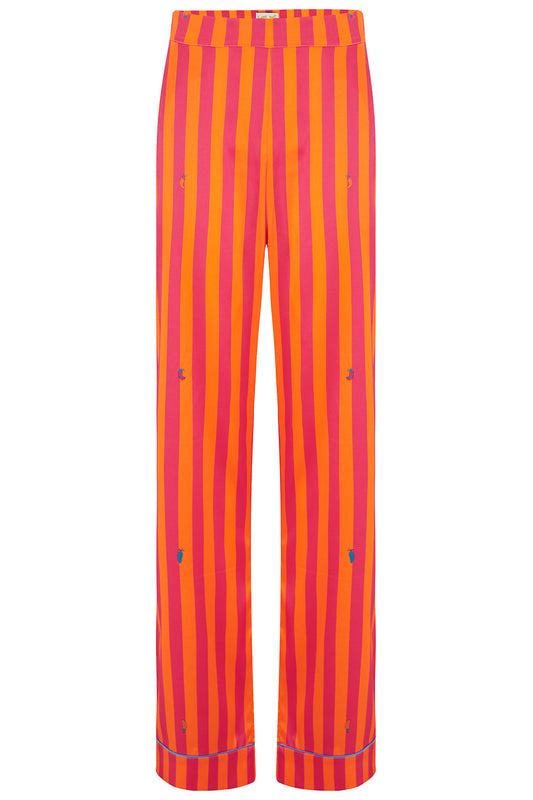 Florence Sunset Stripe Silk Trouser