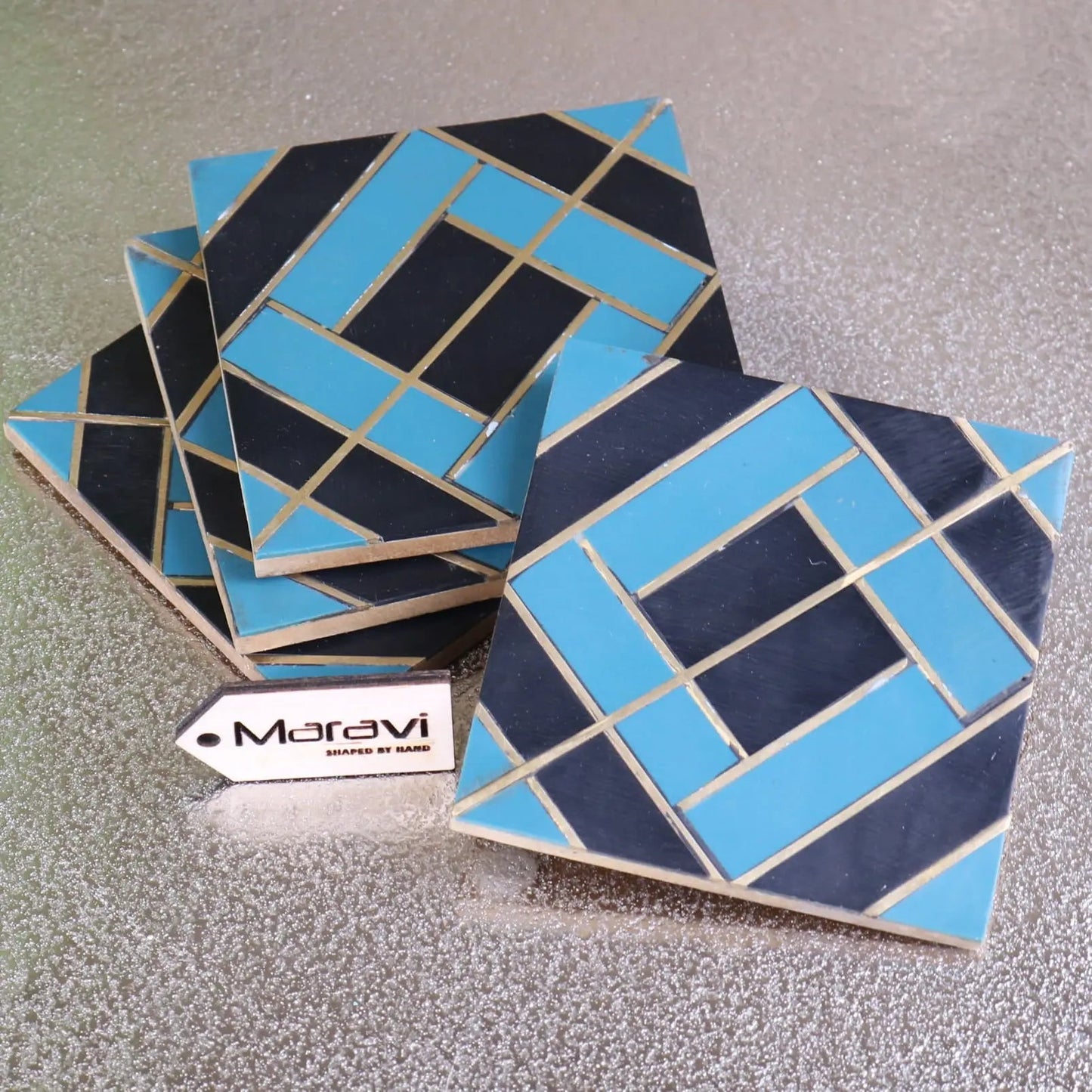 Panna Luxe Resin Coaster Set of 4